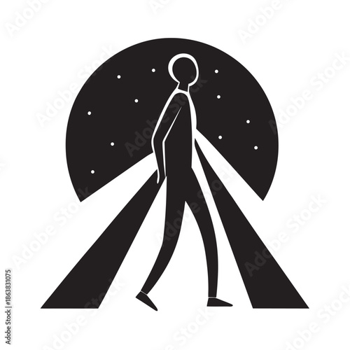 Body Neutral Slow Step Along Highway