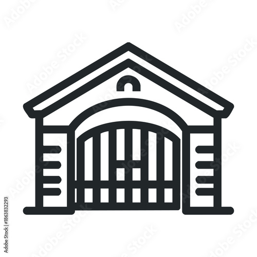 Elegant architectural design of a gate with a unique structure