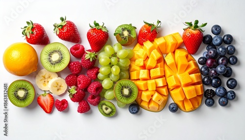 Colorful Assortment of Fresh Fruits - A Healthy and Vibrant Display.