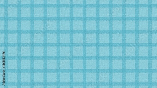 ミントブルーのチェック柄カンバス風