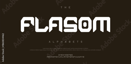 creative modern alphabet. Typography with modern regular and number. minimalist style fonts set. vector illustration