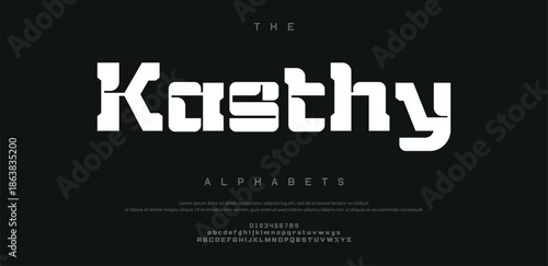 Classic typography in modern deco style, serif letters for modern or retro poster font