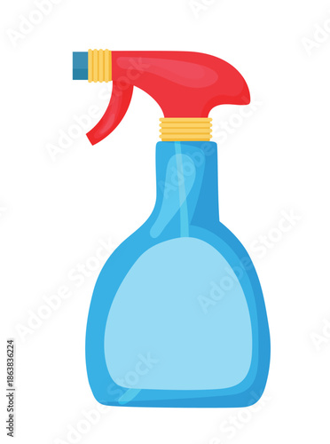 Toilet plunger. Flat vector clipart, illustration with isolated background.
