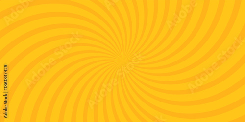 Orange sun ray light pattern background. Sunburst Abstract texture. Vector Illustration.