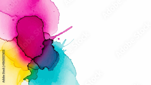 Vibrant colorful abstract art with dynamic fluid shapes and lines