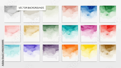 Vibrant watercolor backgrounds for creative design projects and presentations