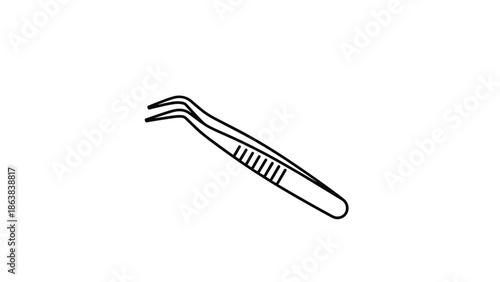 Dental tweezer for precise medical procedures and applications, Generative AI.