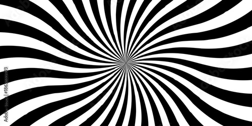 Vector sunray stripe background. Light sunburst glowing background. Sunburst pattern summer social banner. vector illustration pattern beam rays. Spiral radial striped backdrop design.