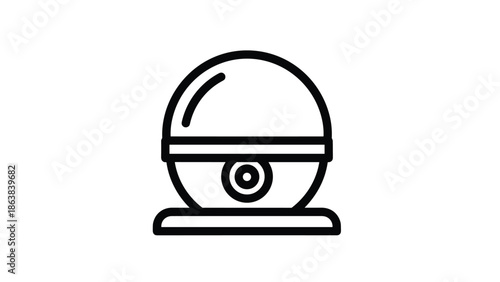 Modern security camera icon for surveillance and safety systems, Generative AI.