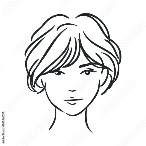 Elegant woman with stylish hairstyle for beauty and fashion design