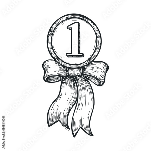 First place ribbon for competition achievements