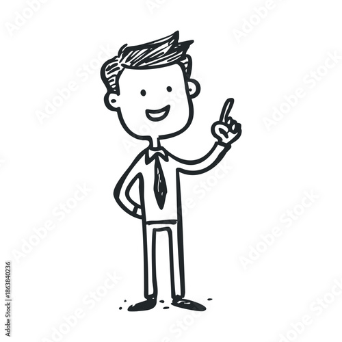 Creative businessman encouraging innovative ideas and teamwork