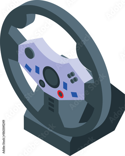 Gaming steering wheel providing immersive driving experience, enhancing simulation games with realistic controls and feedback