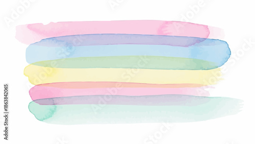 Vibrant colorful brush strokes on white background