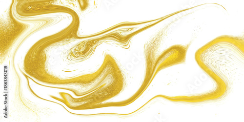Abstract Luxurious Gold Marble Liquid Swirl Background with Elegant Metallic Fluid Art on White for Premium Branding, High-End Web Headers & Modern Digital Art with Gold Waves