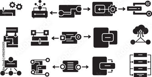 Infographic design elements for workflow and process management systems