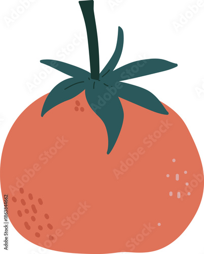 cute cartoon tomato vector illustration