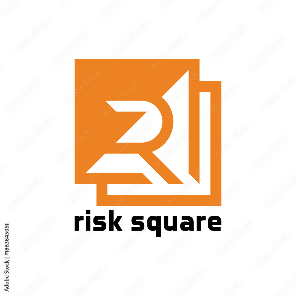 Obraz premium Initial letter R Logo with ovelapping square Design Inspiration Stock Vector Illustration