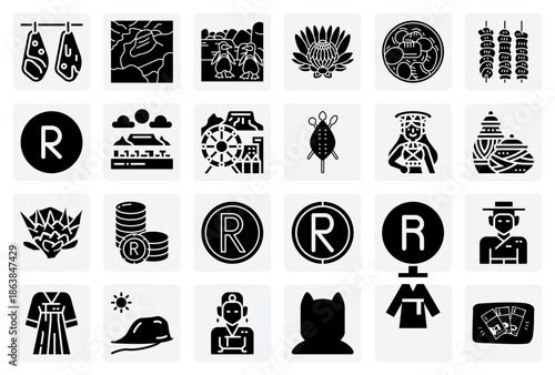 Symbols Of The Rainbow Nation – King Protea, The South African Rand, And Iconic Culinary And Cultural Items.