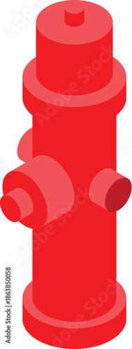 Red fire hydrant providing essential water supply for firefighting operations, ensuring safety and protection against fire hazards