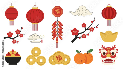 Chinese New Year Elements and Symbols 2.
