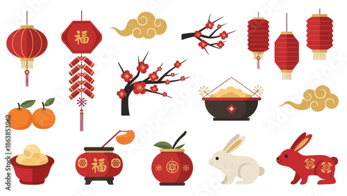Chinese New Year Elements Collection.