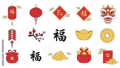 Chinese New Year Symbols and Icons 5.