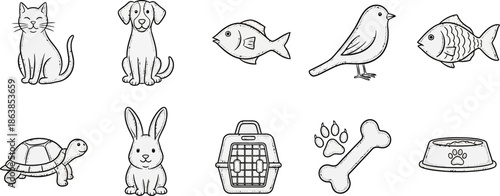 Hand drawn vector sketch set of cute Easter bunny and rabbit characters featuring happy cartoon animals with carrots in a spring flower illustration