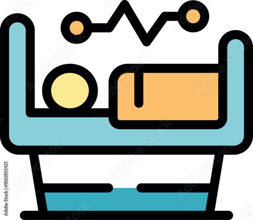 Patient lying in hospital bed with vital signs being monitored, representing healthcare and medical treatment