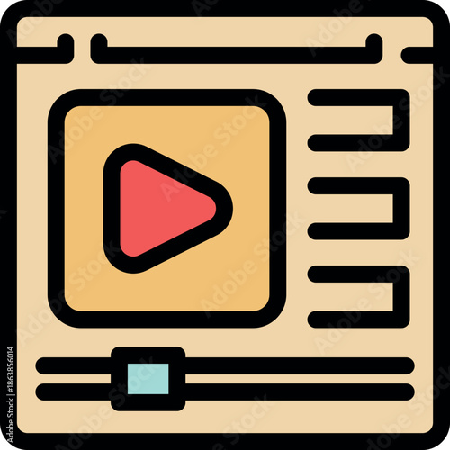 Web page displaying video streaming content with playback controls, offering seamless online viewing experience