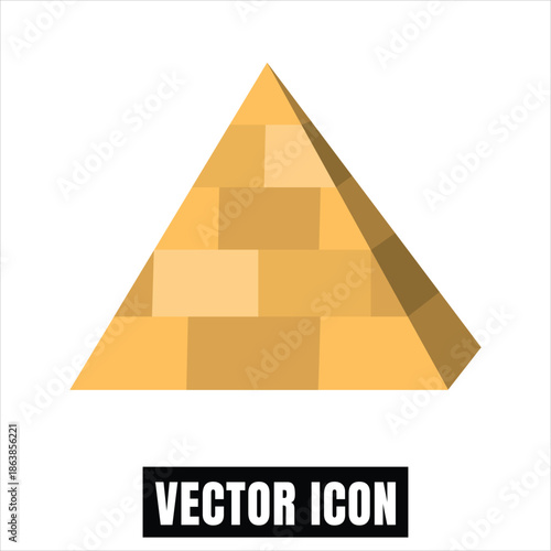 Egyptian Pyramid Vector Illustration Flat Design Landmark Iconic Architecture