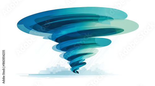 Abstract Digital Vector Illustration of a Tornado Energy Swirl