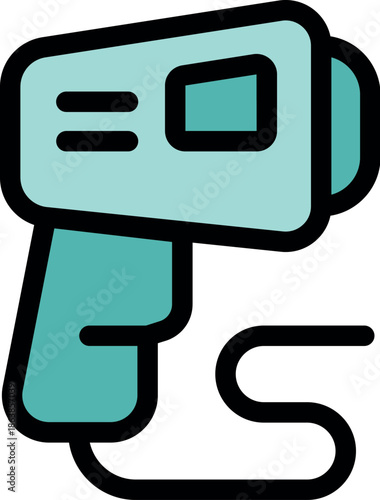 Electronic price scanner is reading barcode in a store checkout