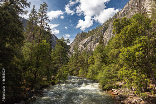 Merced river at Yosemite National Park in spring