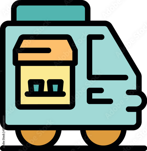 Mobile coffee truck serving refreshing drinks, perfect for a quick caffeine fix anytime, anywhere