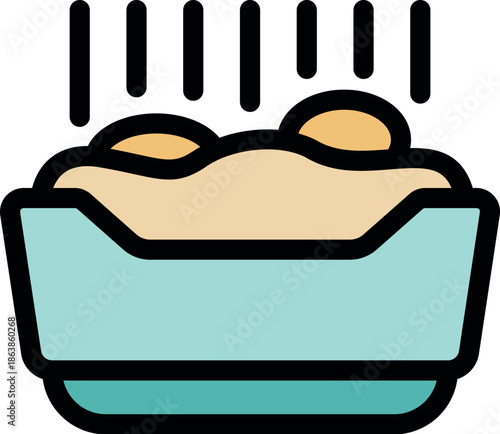 Creamy mashed potatoes with two pats of melting butter, steaming hot in a bowl, ready to be enjoyed