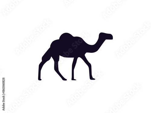 silhouette of a wild camel vector