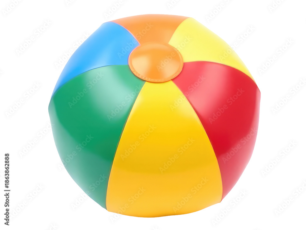 Obraz premium A vibrant beach ball against a clean white background