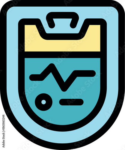 Blood bag icon representing blood donation, medical report, healthcare, and transfusion services