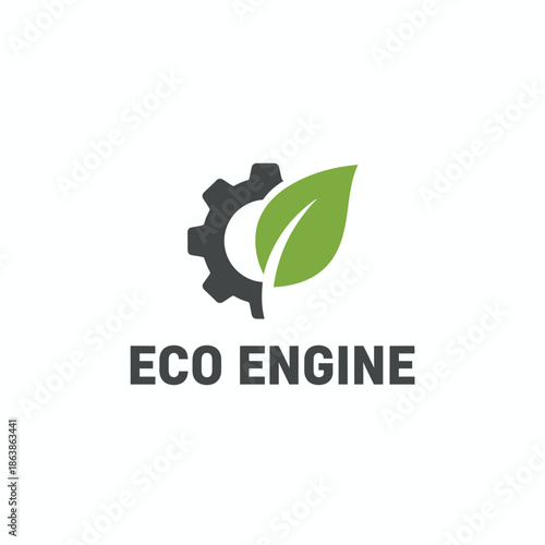 Eco Engine Industrial Nature Logo