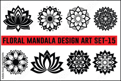 Elegant Floral Mandala Art Set