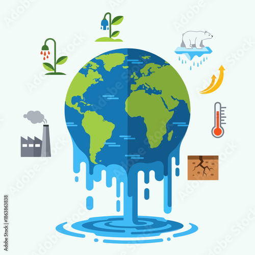 Global Warming and Climate Change Causes and Effects Illustrated
