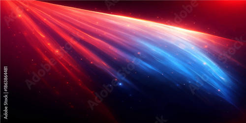 Abstract space background with glowing blue stars and shiny laser rays creates a bright motion design featuring dark energy textures and a cosmic night sky illustration with plenty of space for text