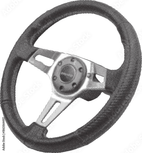 Performance Steering Wheel Automotive Control Graphic