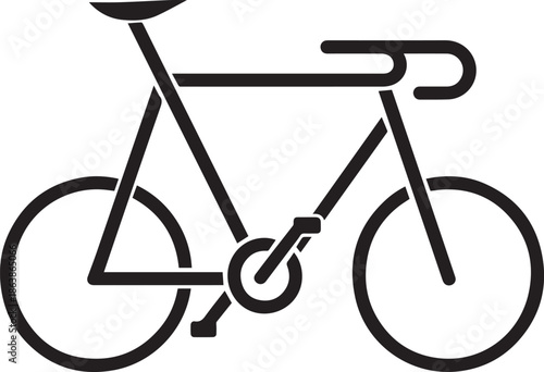 Bicycle vector icon for cycling sports transport lifestyle fitness activity and recreation