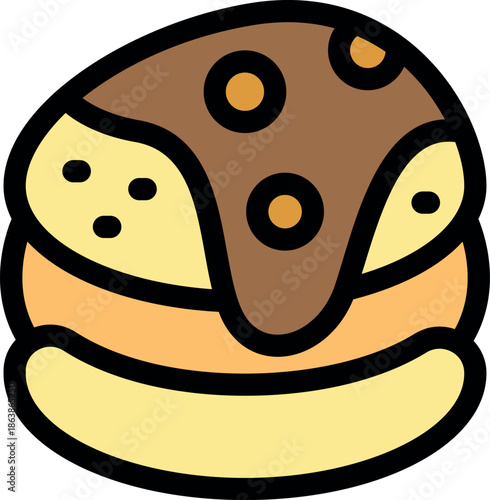 Sweet treat featuring a cream puff with chocolate topping, creating a delightful pastry for dessert lovers