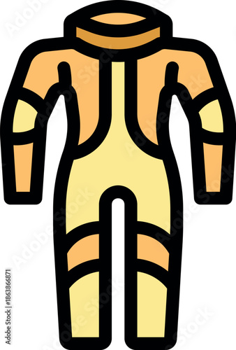 Full body diving suit ensuring safety and enabling underwater exploration, featuring reinforced joints and a secure collar