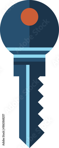 Modern house key icon