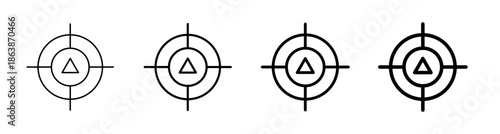 Target outline icons pack collection. Vector illustration