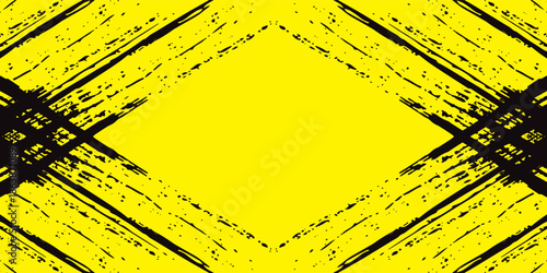 yellow and black background with dotted halftone pattern elements. Abstract brushed grunge background. Retro comic book concept for your graphic design, banner, or poster, Vector, Modern.